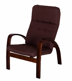 Кресло для отдыха. Ткань кофе, каркас вишня. 

