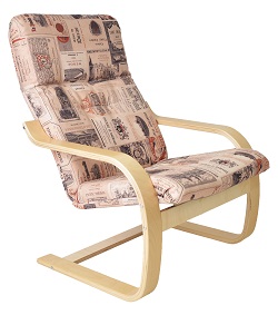 Кресло для отдыха. Цвет ткани: винум-02, каркас береза.