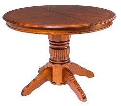 Круглый раскладной стол из массива дерева. Цвет: темный дуб.
