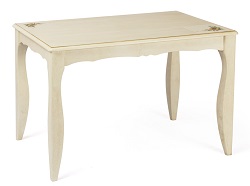Обеденный стол из дерева. Цвет: белый дуб.
