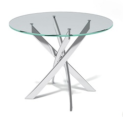 Круглый стеклянный стол для кухни DK-0643