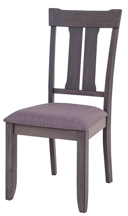 Мягкий стул для гостинной из массива гевеи. Цвет дуб серый/сиреневый.