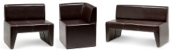 Три отдельные секции для углового дивана: диван малый, секция угловая, диван двухместный.