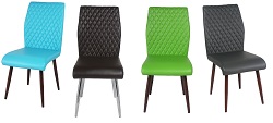 Кухонный стул из кожзама на металлокаркасе. Цвет голубой,черный,зеленый,темно-серый.