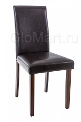 Деревянный стул с обивкой из искусственной кожи. Цвет: коричневый