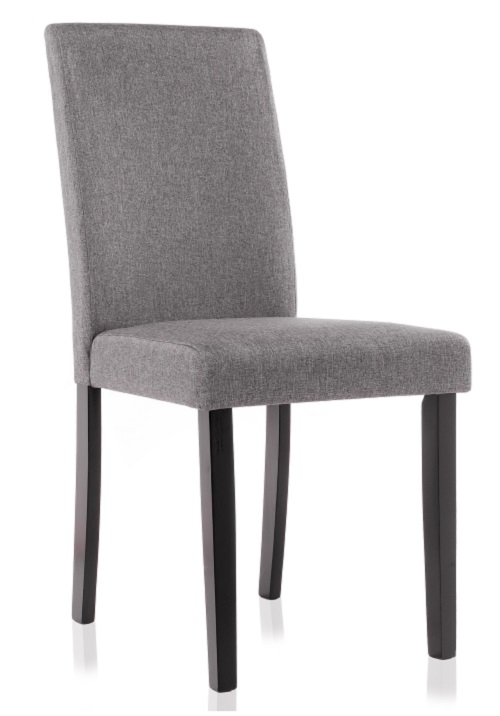 Деревянный стул с тканевой обивкой. Цвет: серый