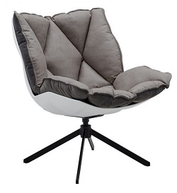 Мягкое кресло с двухсторонней обивкой на металлокаркасе. Цвет серый.
