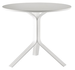 Стол обеденный круглой формы. Цвет белый.
