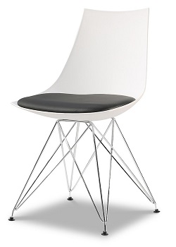 Черно-белый стул из пластика ES-12750