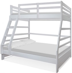 Двухъярусная кровать с широким нижним спальным местом