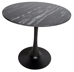 Обеденный стол на одной ножке. Цвет черный.