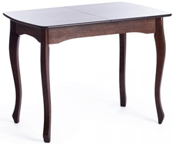 Обеденный стол в классическом стиле, столешница МДФ, изогнутые ножки из натурального дерева бук