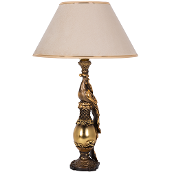 Настольная лампа с абажуром. Цвет: Бронза Айвори.