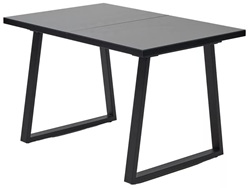Стол с черным стеклом металлокаркасе MC-14453