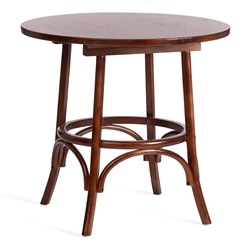 Круглый стол из массива дерева. Цвет темный орех.