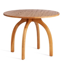 Круглый стол из массива дерева. Цвет груша.