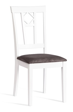 Деревянный стул с мягким сиденьем. Цвет серый/молочный.