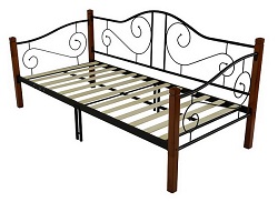 Кровать с металлическими спинками