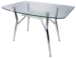 Обеденный стол стеклянный. Размер д*ш*в (1200*800*750 мм). Материал:стекло, металл.