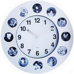 Настенные часы Кошки. Материал: металл/пластик.  Размер: 315*315*41 мм.