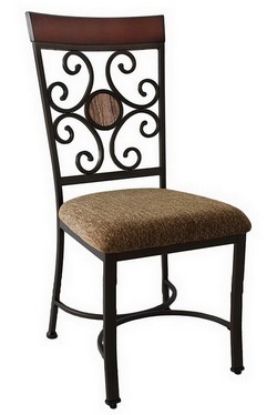Мягкий стул на металлическом каркасе. Материал стула: металл. Цвет: античная бронза.