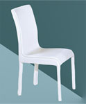 стул на каркасе из дерева, обивка кожзам, цвет белый. Производство Китай