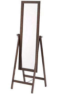 Напольное прямоугольное зеркало, в деревянной раме