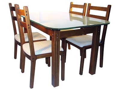 Обеденная группа  со столом и комплектом из 4 стульев.  Цвет: вишня.  Производитель: Россия.