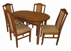 Обеденный деревянный стол. цвет тон коньяк-логарт