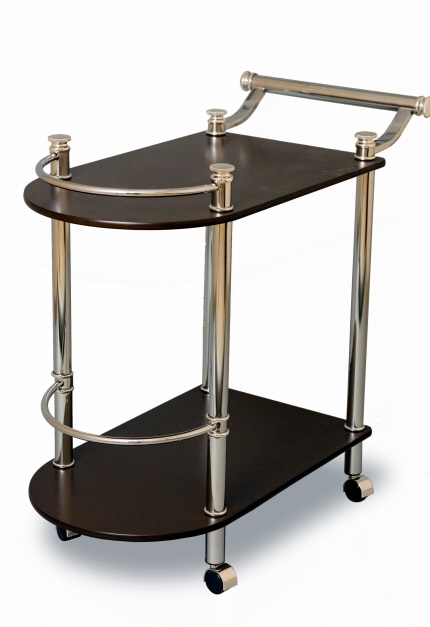 Сервировочный столик на колесиках, овальной формы увеличить