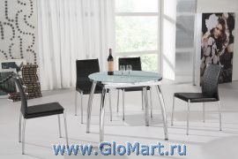 Стол раздвижной, круглый.
Размер: диаметр 90/120 см, высота 75 см
Каркас: металл хром
Столешница: стекло белое / вставка черный лак.
Производство: Китай
