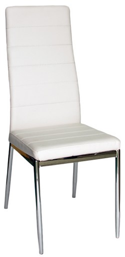 Хромированный стул. Размер: 50*45*90 см. Цвет: белый.