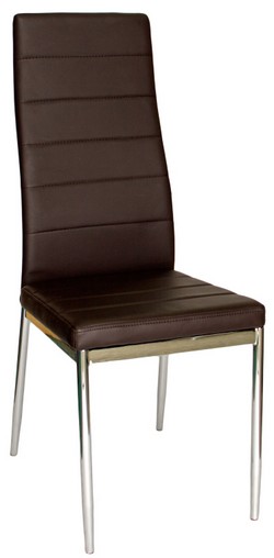 Хромированный стул. Размер: 50*45*90 см. Цвет: коричневый.