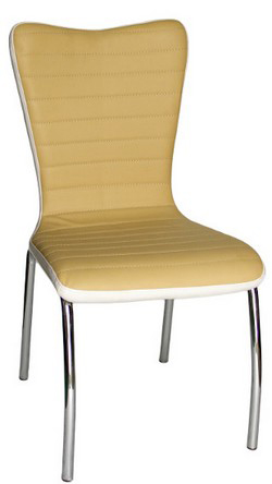 Металлический стул. Размер(ш*г*в): 50*44*90 см. Цвет: бежевый.
