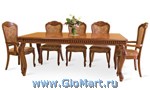 Стол выполнен из массива гевеи покрытого шпоном. Размер (Д*Ш*В): 2000(+500)*1100*780. Цвет: орех. Производитель: Китай

