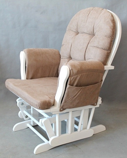 Кресло-качалка глайдер с мягкой обивкой из ткани