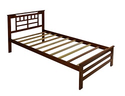 Деревянная односпальная кровать. Цвет - кантри.