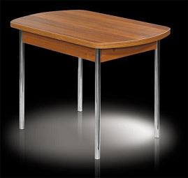 Раскладной обеденный стол. Материал: хромированный металл, ЛДСП.
