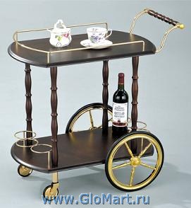 Сервировочный столик на колесиках. Выполнен в классическом стиле.
