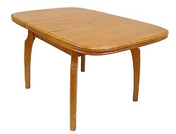 Прямоугольный раскладной стол. Материал - массив гевеи. Цвет: светлая вишня. Габариты: 1000 (разложенный 1400)*900*750h.
