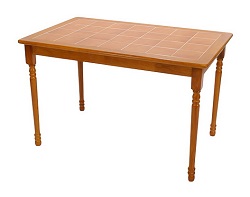 Стол прямоугольный обеденный с плиткой