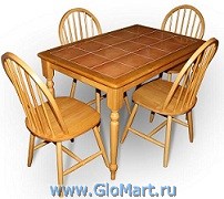 Стол из дерева с плиткой MT-780