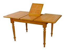 Стол прямоугольный обеденный раскладной с плиткой