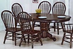 Раскладной стол и стулья из массива дерева цвета: темный орех
