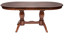 Классический раскладной обеденный стол цвета Maf Brown (коричневый в рыжину)