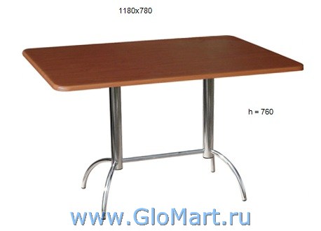 стол прямоугольный на металлокаркасе паук, пластик, меламин, мдф 