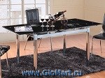 Прямоугольный раскладной стеклянный стол 