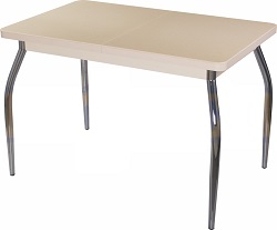 Прямоугольный стол со стальными фигурными ножками