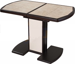 Кухонный стол на одной ножке с керамической плиткой