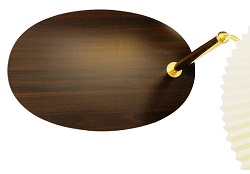 Столик журнальный деревянный, со встроенным светильником. Цвет: орех